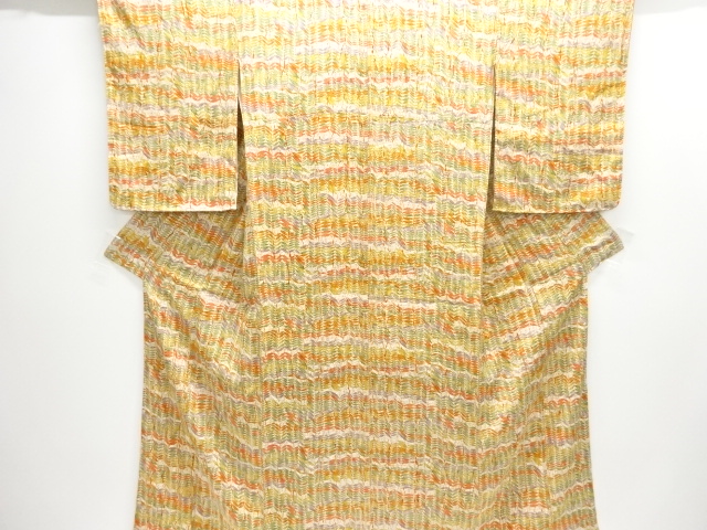 JAPANESE KIMONO / KOMON / ITAJIME SHIBORI / PLANT 